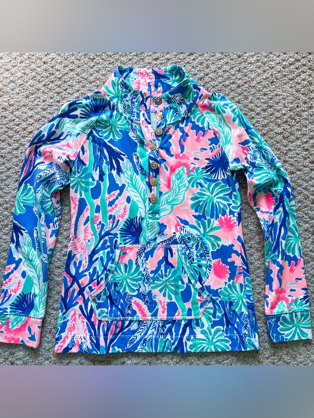 Lilly Pulitzer Captain’s Popover in Jet Stream